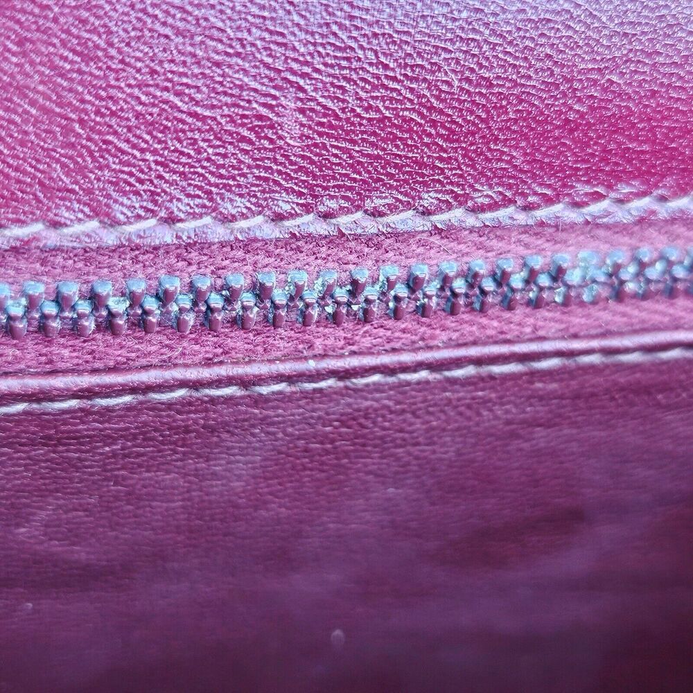 Vintage CELINE Horse Carriage Burgundy Italy Leather Shoulder Bag w Wallet - Picture 13 of 16